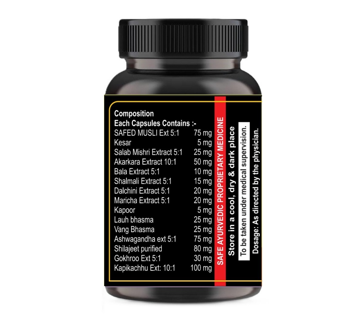 Premium Ayurvedic Herbal Supplement Natural Strength & Wellness Formula