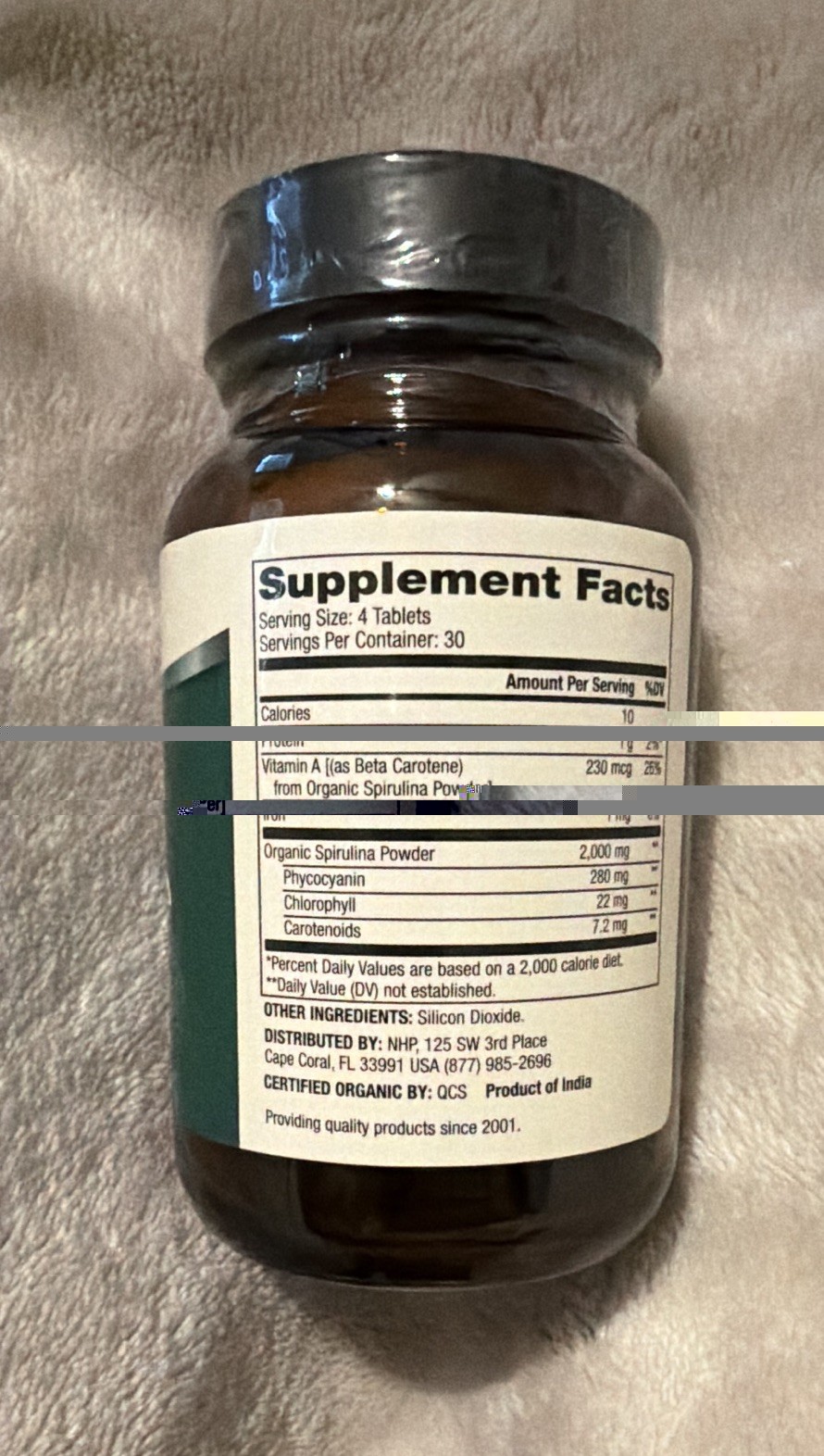 Dr. Mercola Organic Spirulina 2000mg General Wellness Tablets 120 ct