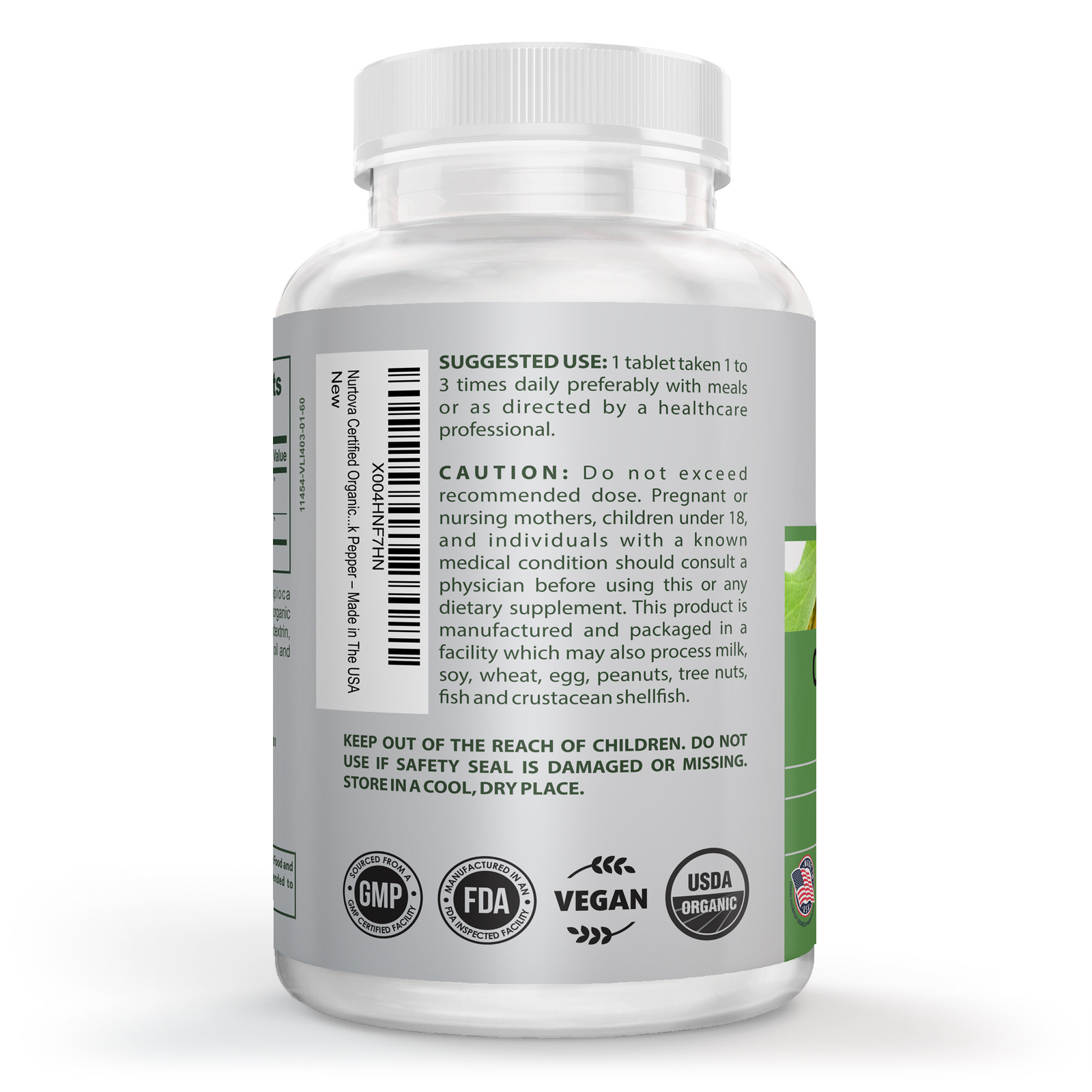 Nurtova Certified Organic Ashwagandha Tablets