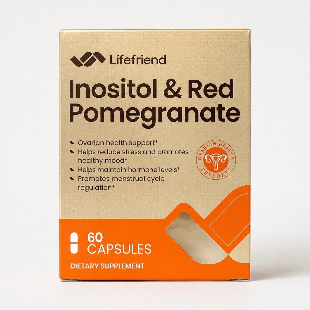 Lifefriend Inositol + Red Pomegranate Hormone Support Capsules 60 Count
