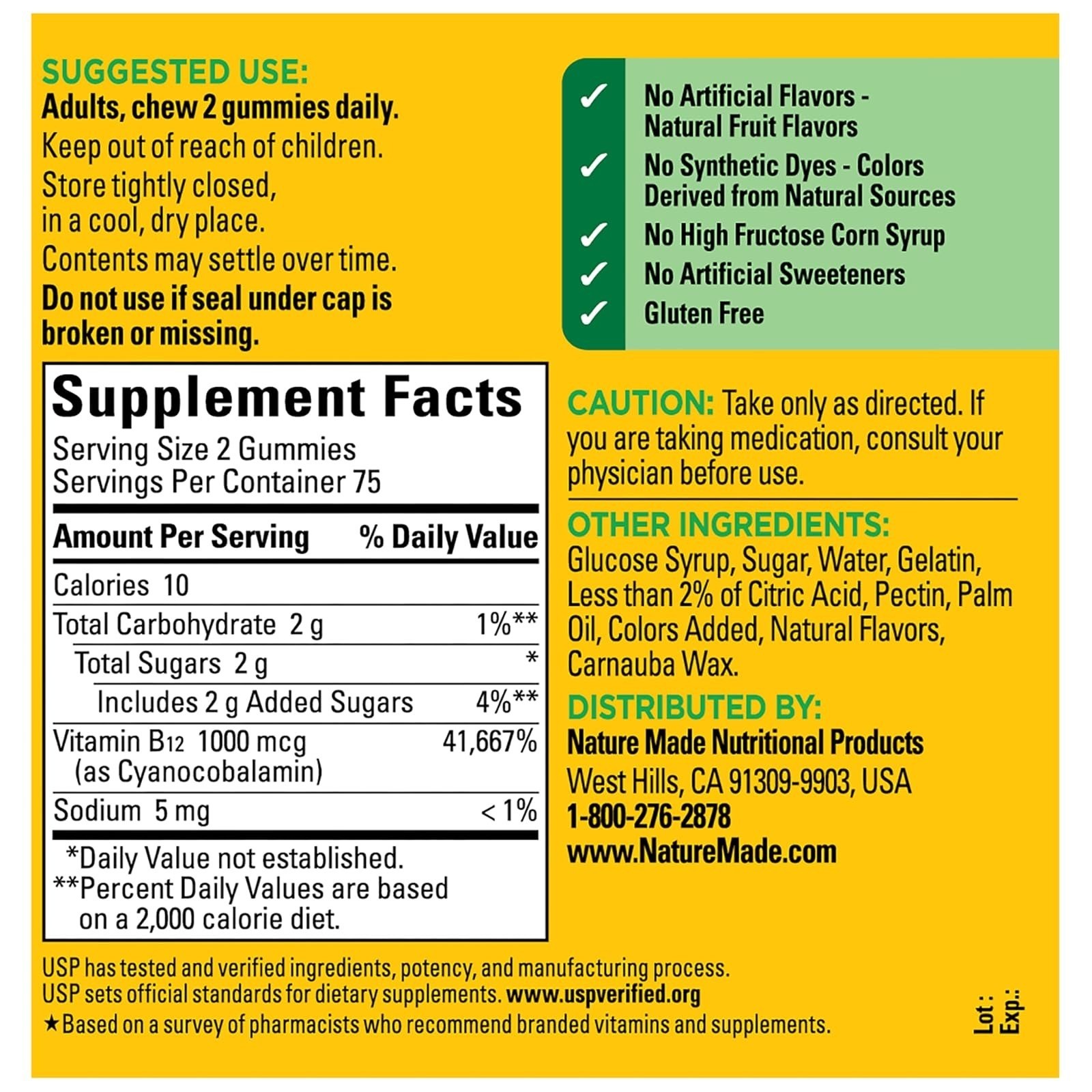 Nature Made Vitamin B12 Gummies 1000 mcg, 150 Count, Energy Support