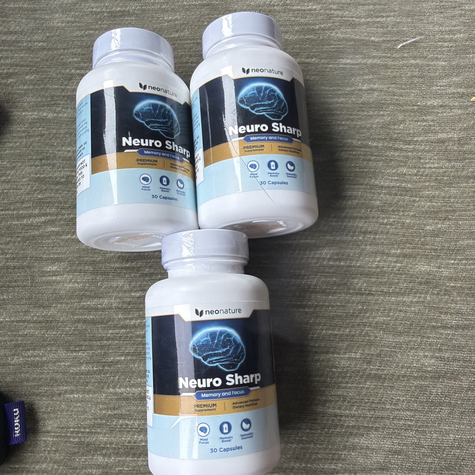 Neonate Neuro Sharp Memory And Focus 30 Capsules Each… 3 Bottle Lot