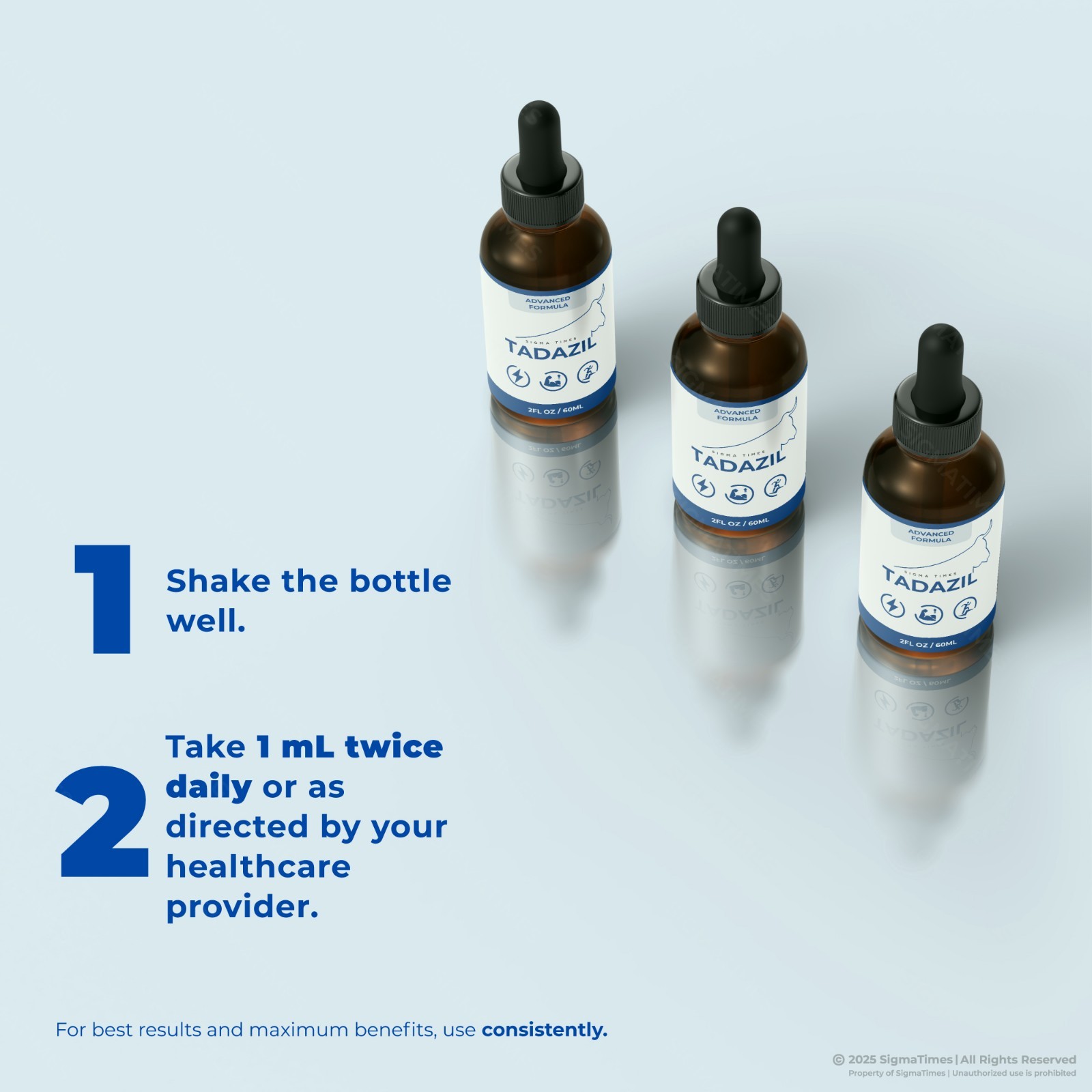 Tadazil Drops for Men, All Natural Potent Formula For Male Health – 2 Pack