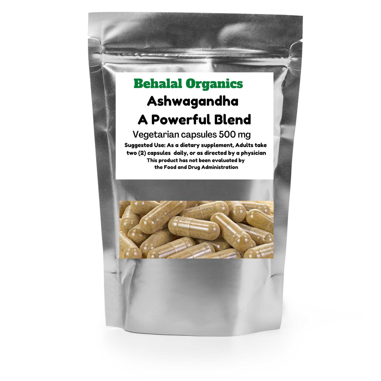 Ashwagandha Quick Release Capsules – High Potency All Natural – Behalal Organics