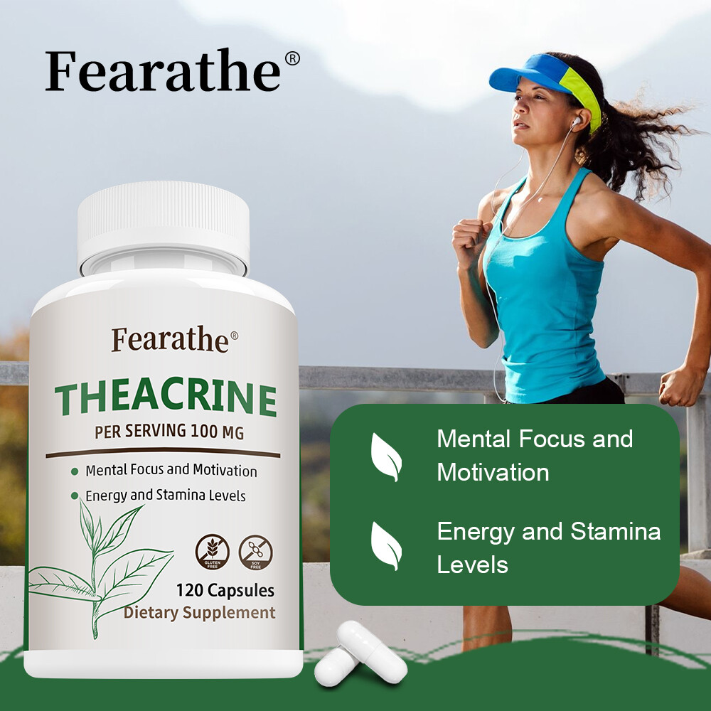 FEARATHE Theacrine 100mg Capsules – Supports Cognitive,Memory And Brain Health