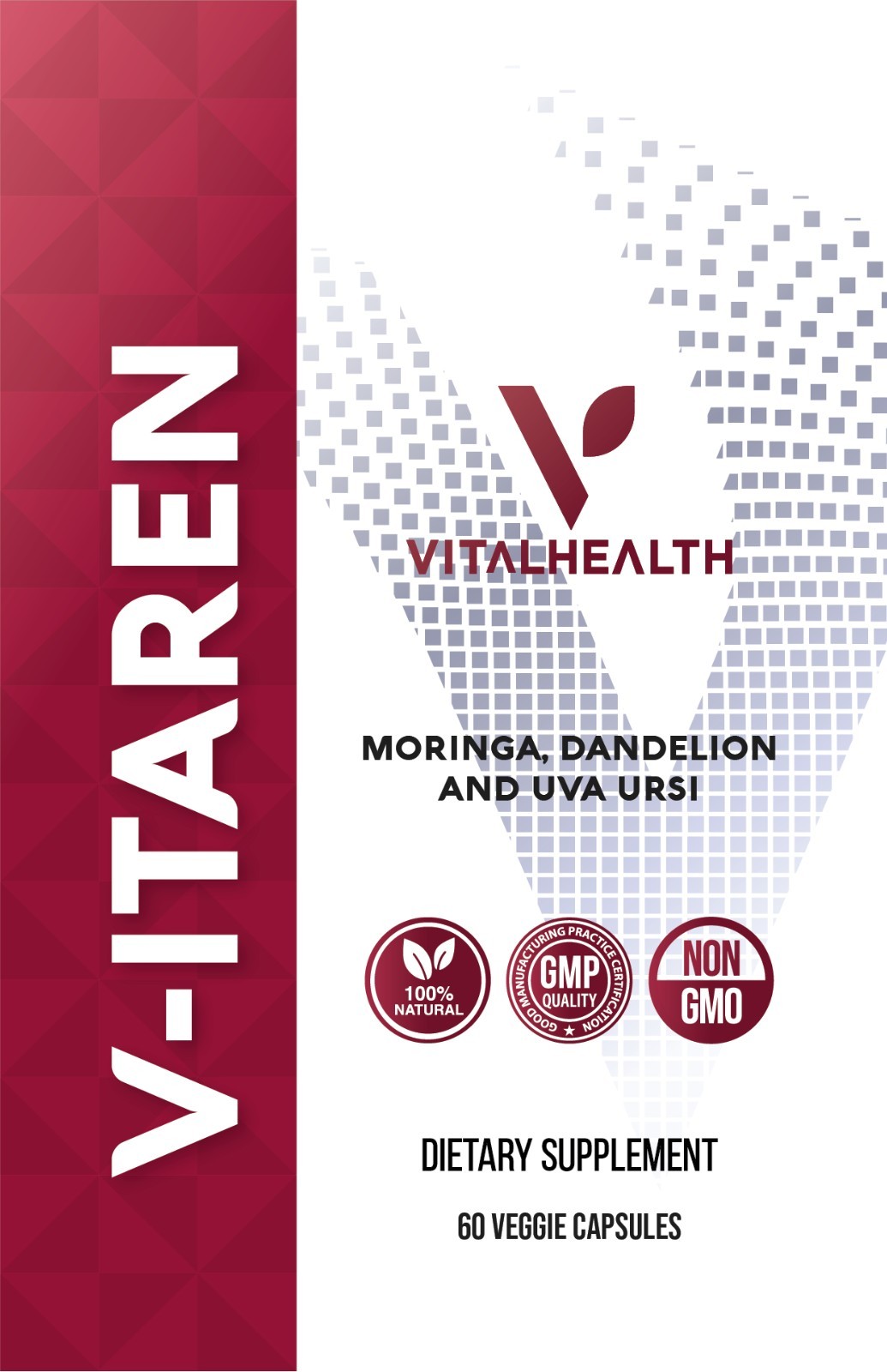 Vital Health V-ITAREN Dandelion, Moringa and Uva Ursi |