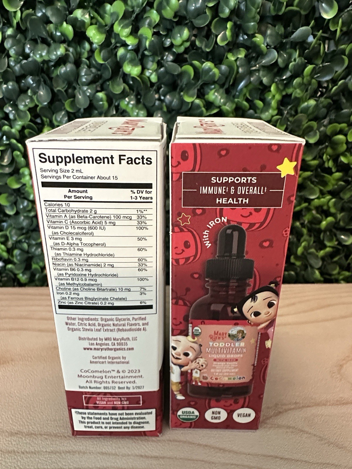 MARYRUTH’S Organics CoComelon Toddler Kids Multivitamin Drops 3 Bottles New #92