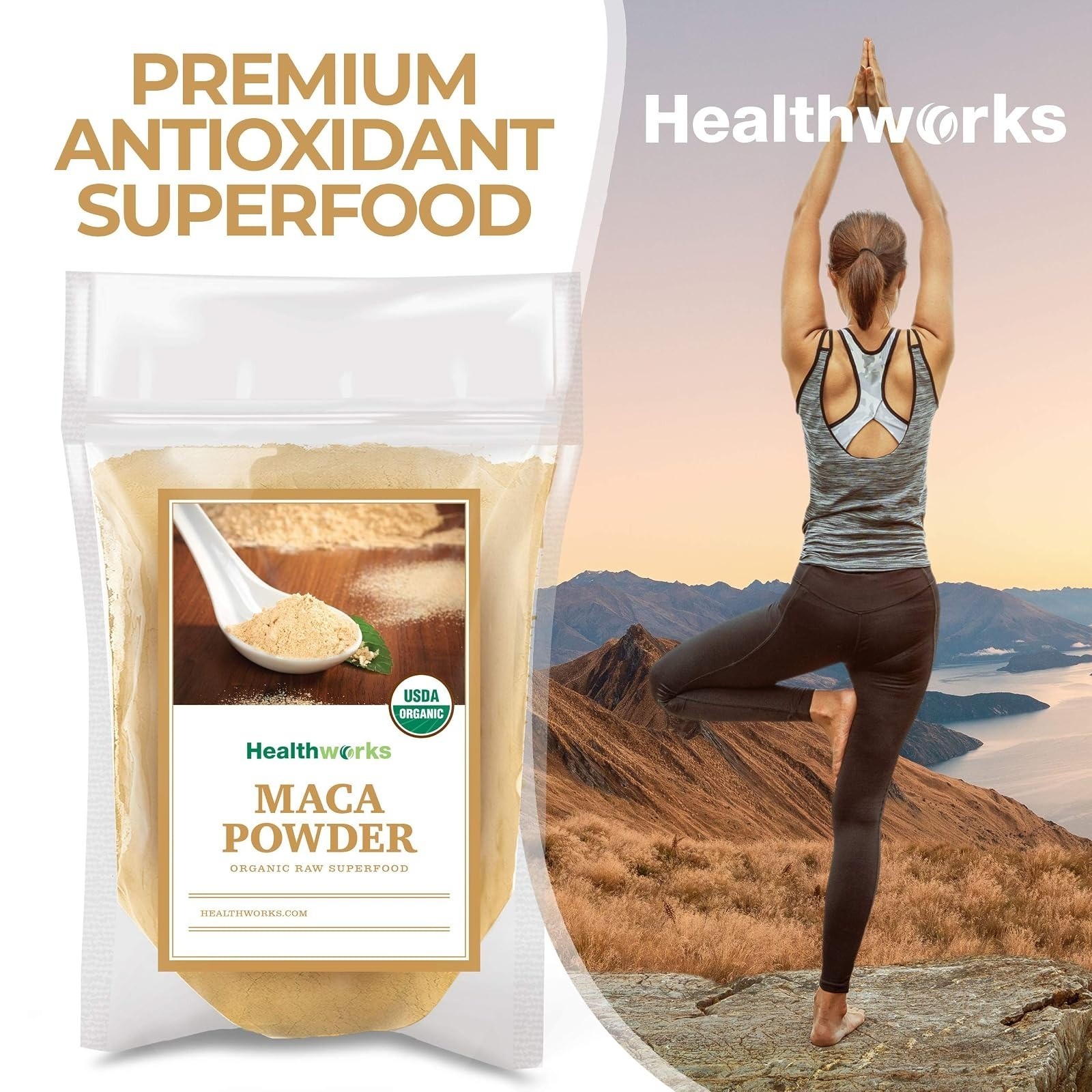 Organic Maca Powder Raw 32 Oz – Keto Vegan Non-GMO Superfood
