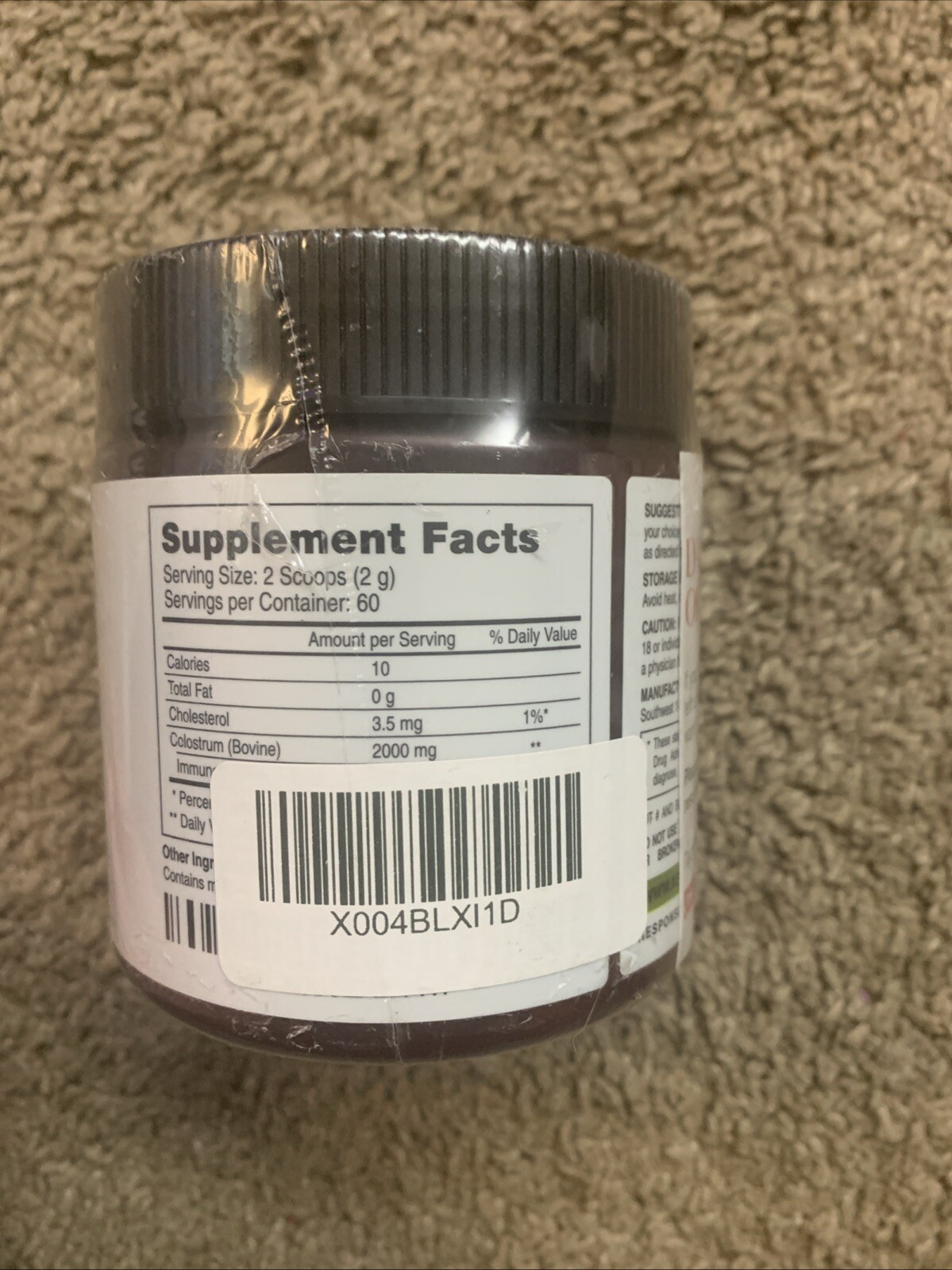 Ascanium Colostrum Powder – Grass-Fed – Unflavored – Antibodies, 4.23 oz