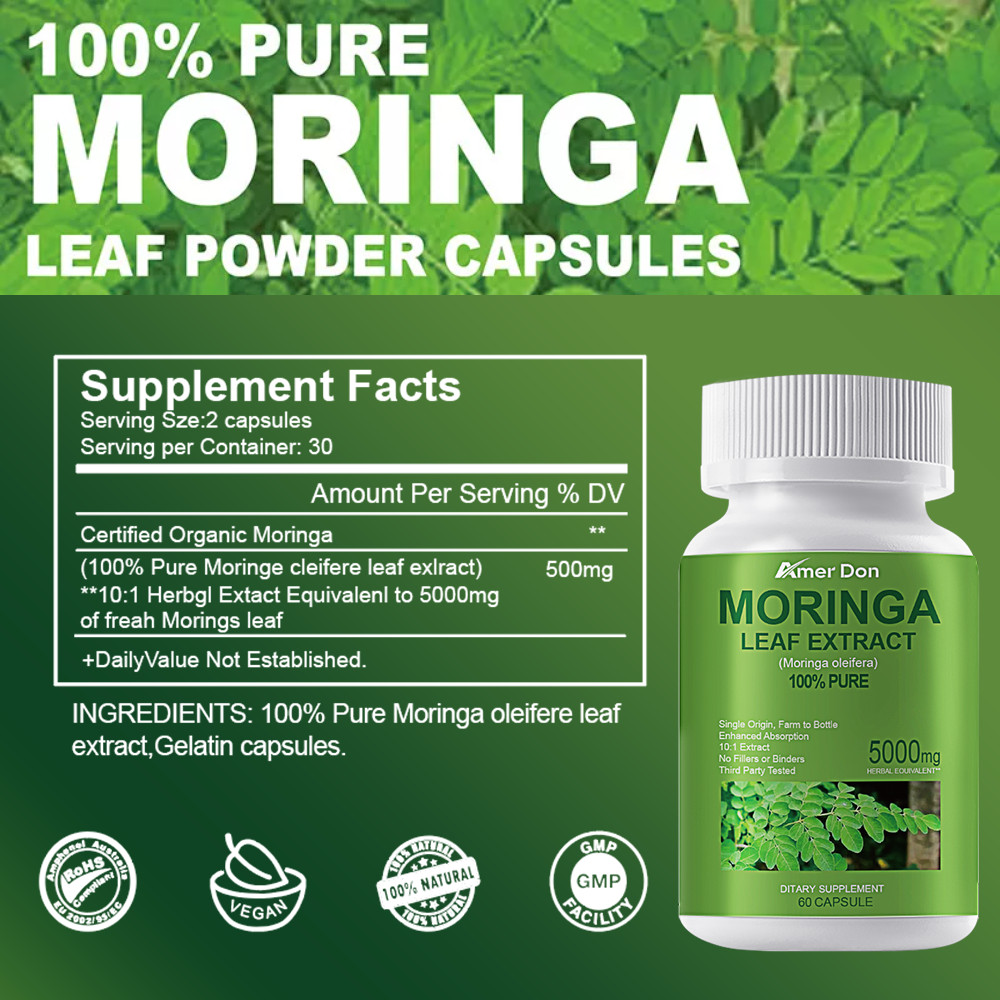 100% Pure Moringa Oleifera Leaf-Superfood,Antioxidant,Greens Supplement