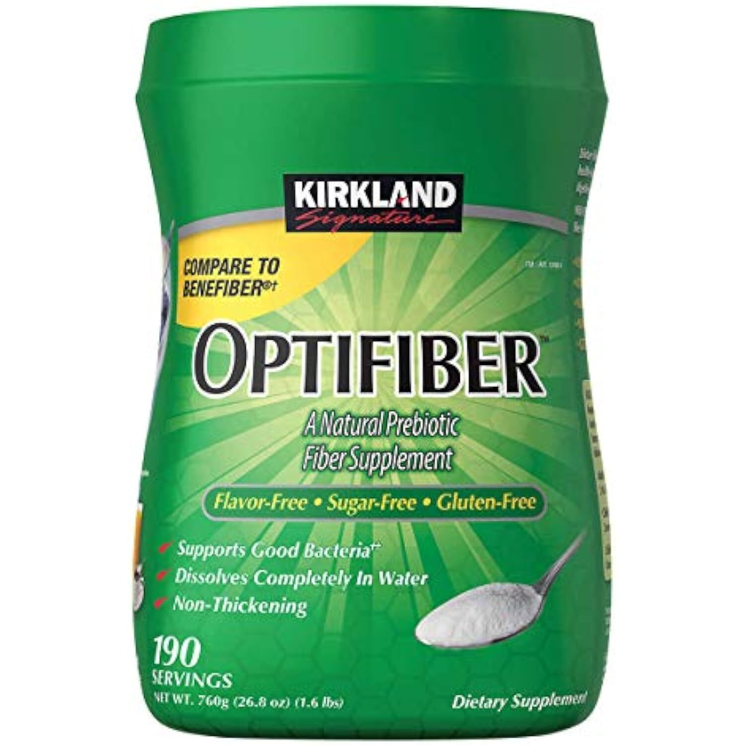 Kirkland Signature OPTIFIBER, Powder, Sugar Free Favor Free Gluten Free Non
