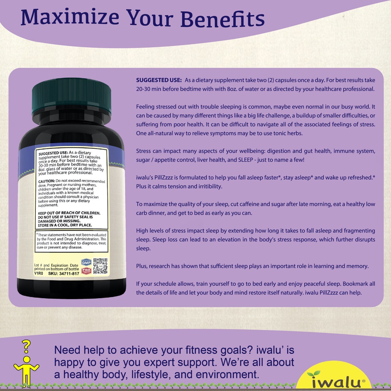 Supl. Ashwagandha Magnesio, Recuperación Muscular, Salud Corazón y Huesos