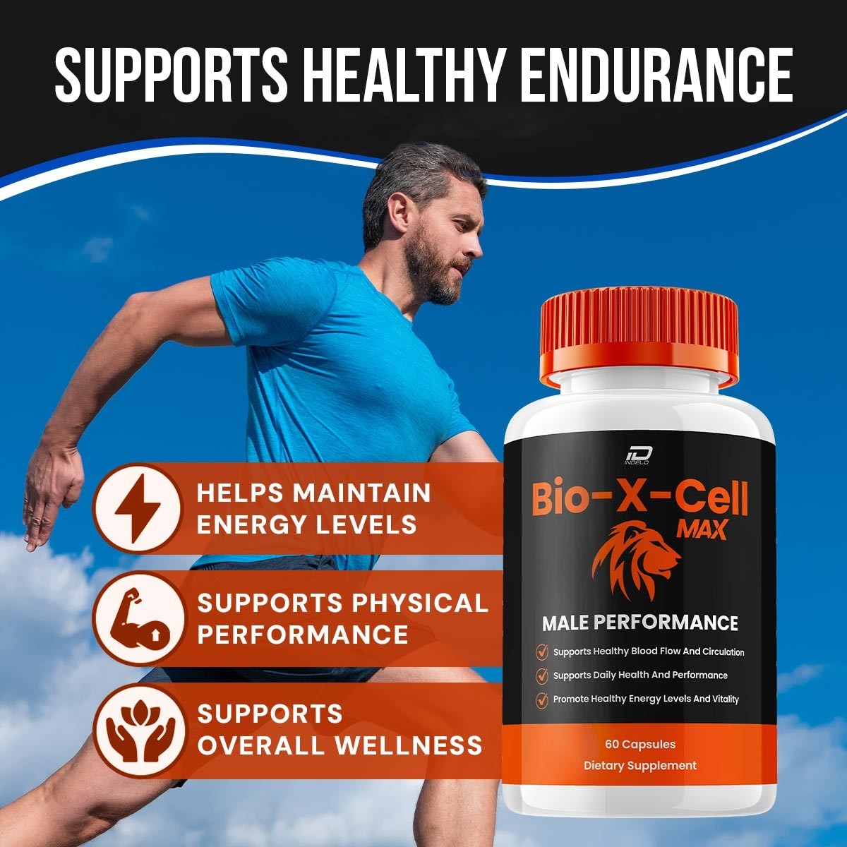 (2 Pack) Bio X Cell for Men Capsules – BioXCell Vitamin Complex Pills, Energy