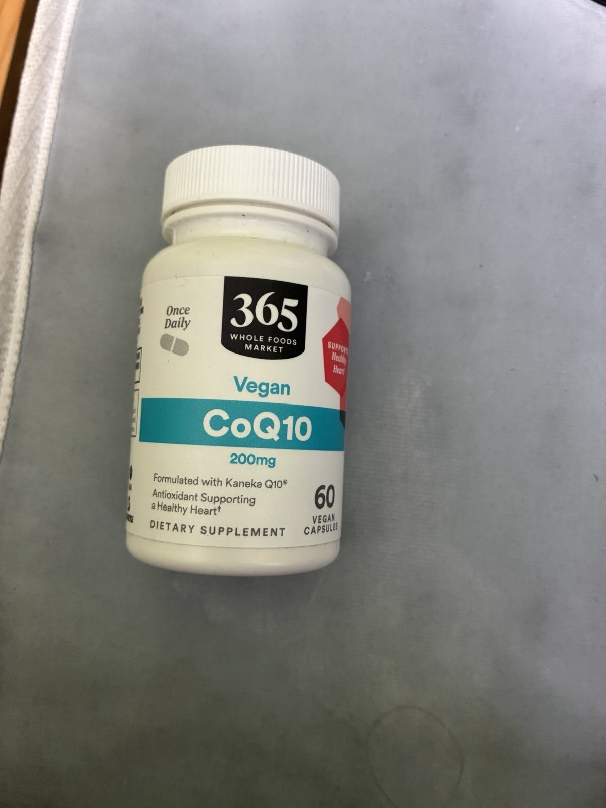 365 Whole Foods Market Vegan CoQ10 200 mg Antioxidant Support 60 Capsules
