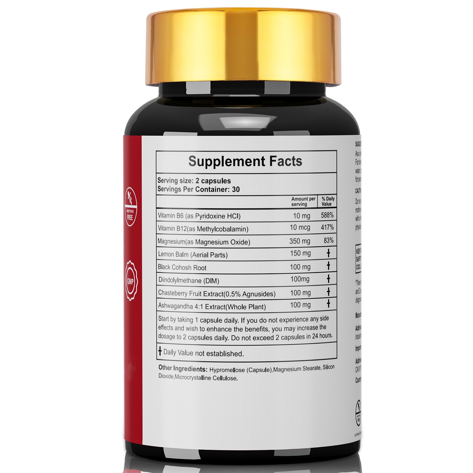 PMS Support Supplement for Women with PMS Relief Hormone Balance Period 60 caps