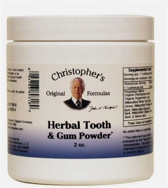 Dr. Christopher’s Herbal Tooth & Gum Powder 2 oz. 7/2030