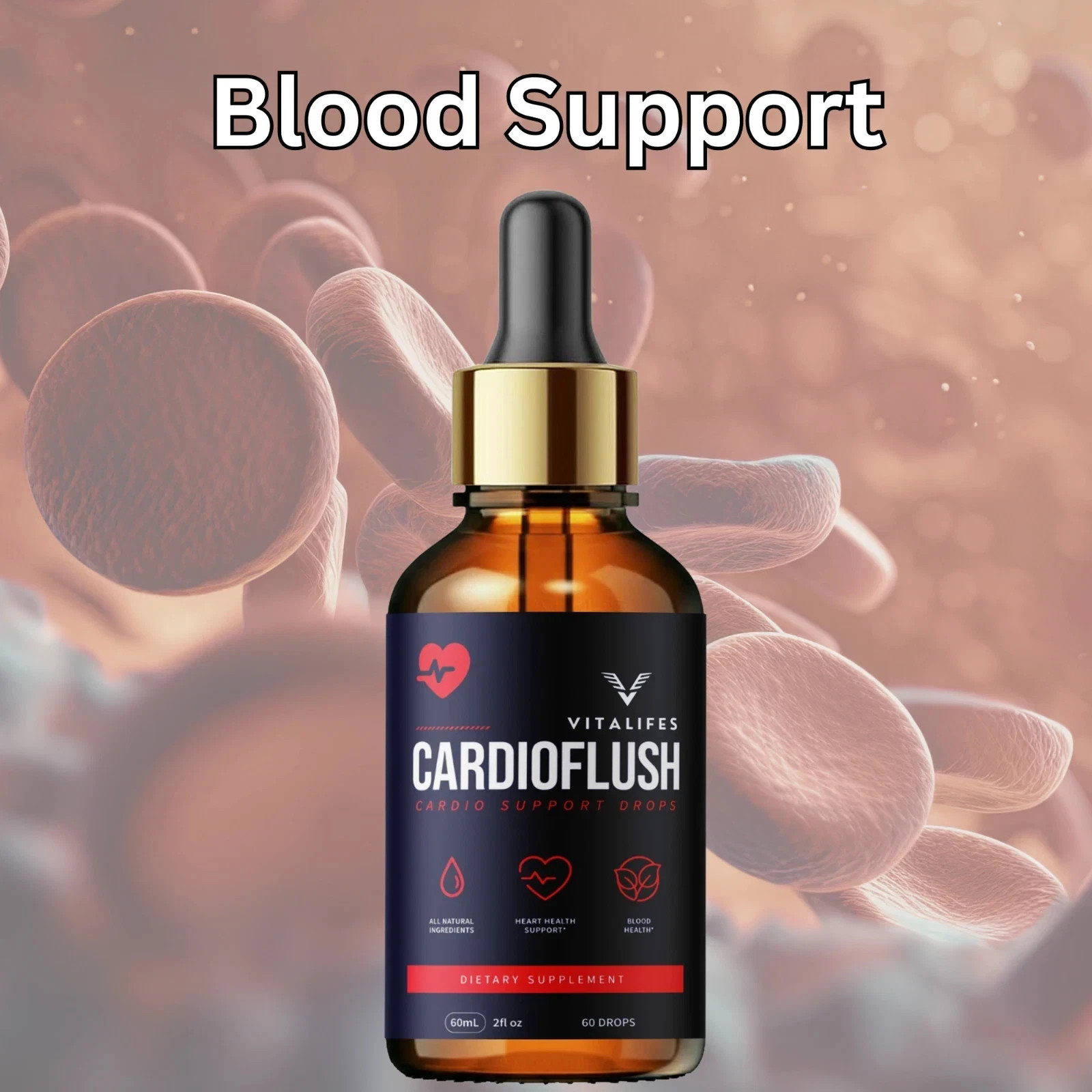 (3 Pack) Cardioflush Blood Health Support Drop Cardio Flush Vitamin 90 Servings