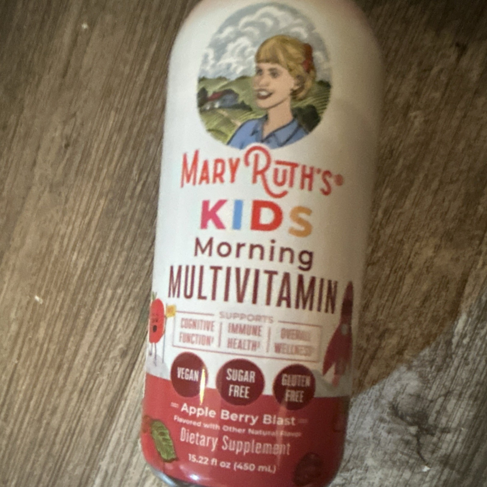 MaryRuth’s Multivitamin Vegan Sugar Free Gluten Free Apple Berry Blast 15.22 fl…