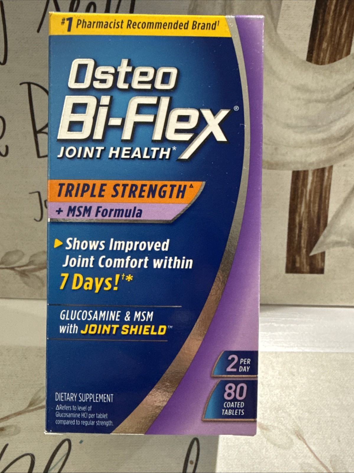 Osteo Bi-Flex Triple Strength + MSM Formula- 80 Tablets EACH Exp 08/26