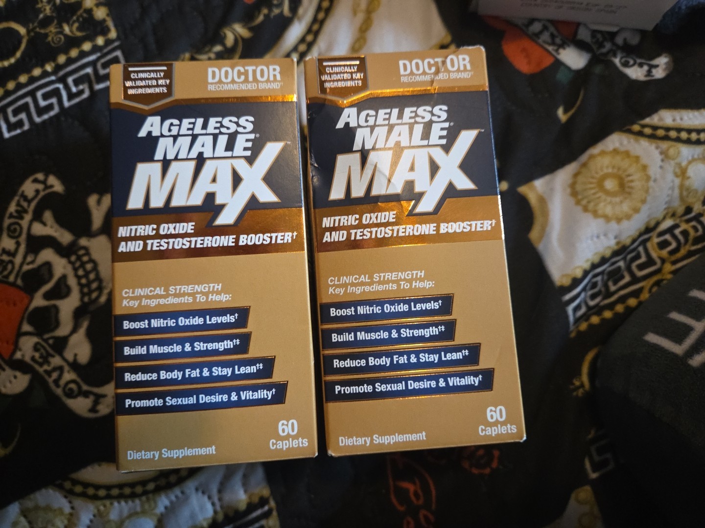 Ageless Male Max Testosterone Booster Vitality 60 Caplets Each Set Of Two Boxes