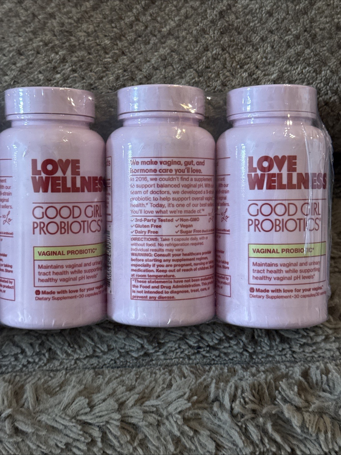 (4) Love Wellness Good Girl Probiotics – 30 Count – 02/2027 FRESH!