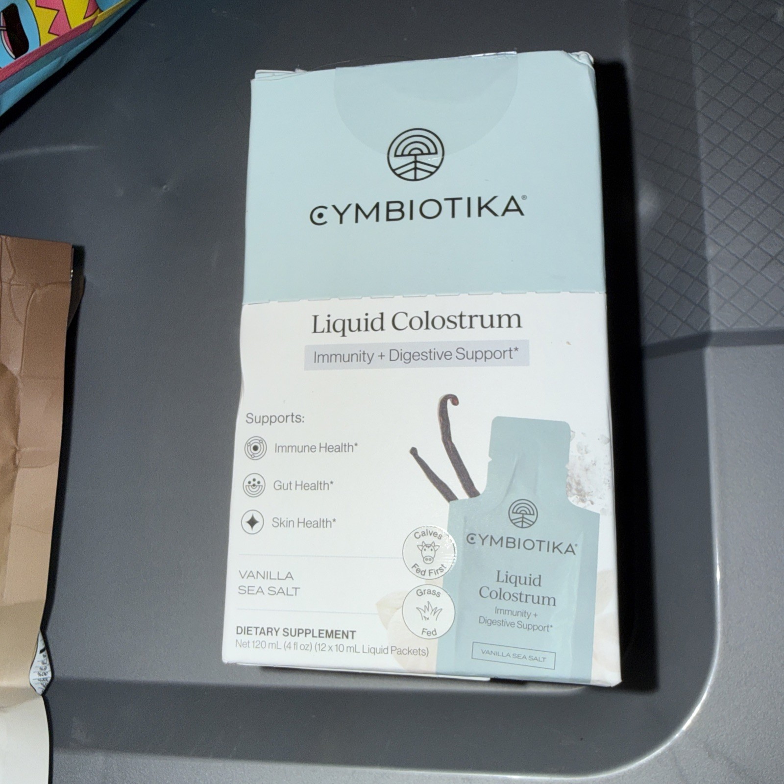 Cymbiotika Vanilla Sea Salt Liquid Colostrum 12ct Case Immune Gut Support