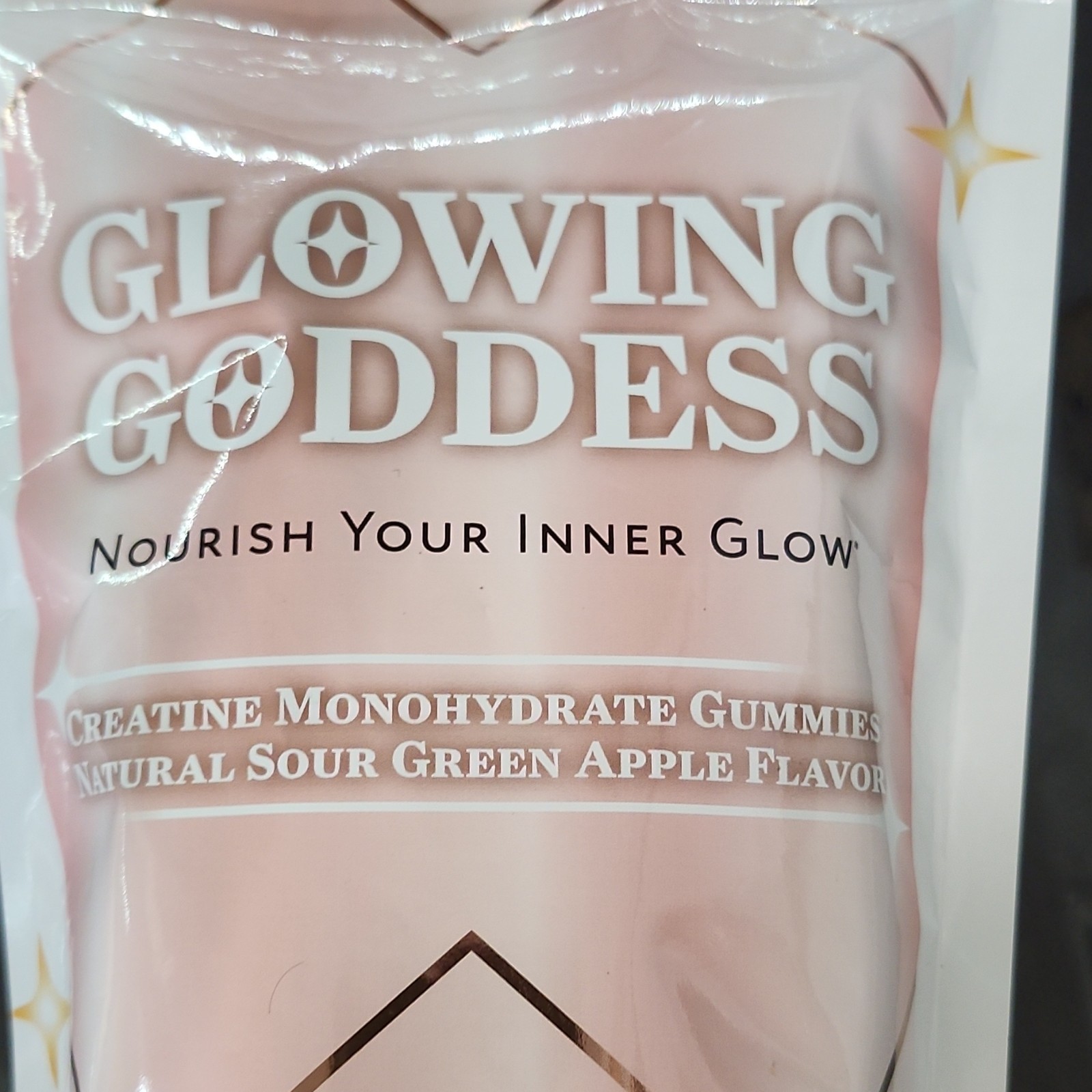 Glowing Goddess Creatine Monohydrate Gummies Sour Green Apple 120 5,000mg