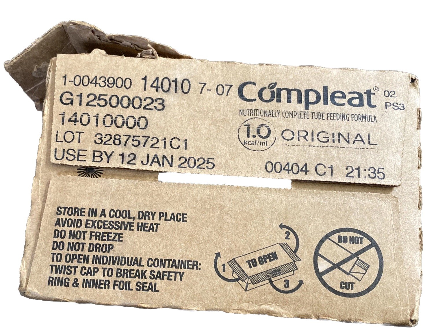 Nestle Compleat 1.0 Original Unflavored Real Food Ingredients 8.45 oz Lot Of 23