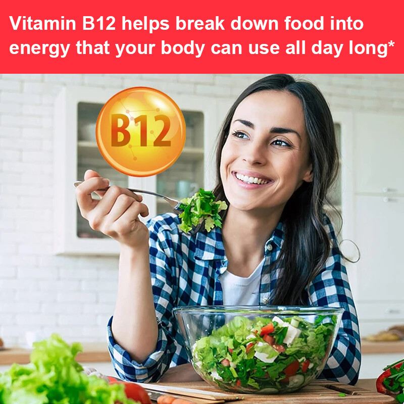 B-12 Complex, Vitamins B1, B2, B3, B6 & B12, Energy, Metabolism Aid