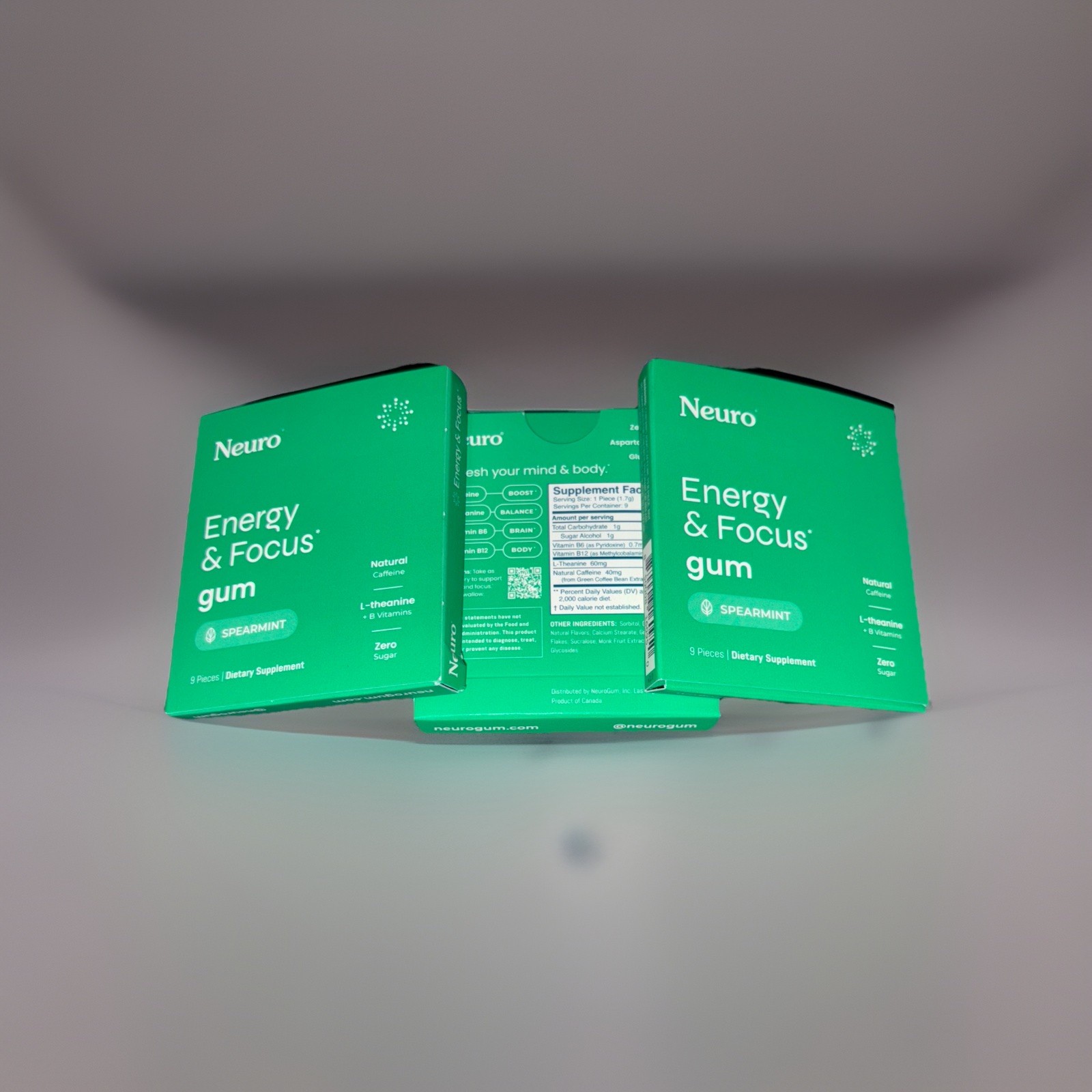 Neuro Mints Gum Energy & Focus Calm & Clarity Sleep & Recharge 3 Ea,9 Pcs Per