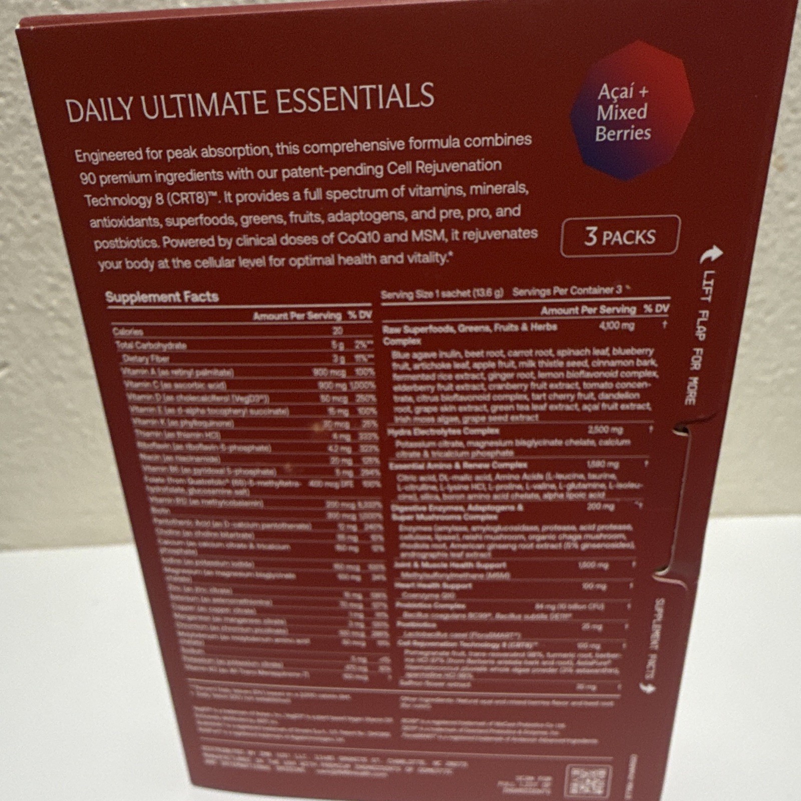 I·M·8 Daily Ultimate Essentials Variety Pack 7 Sachets Vegan LOT# 0422 Exp 12/27