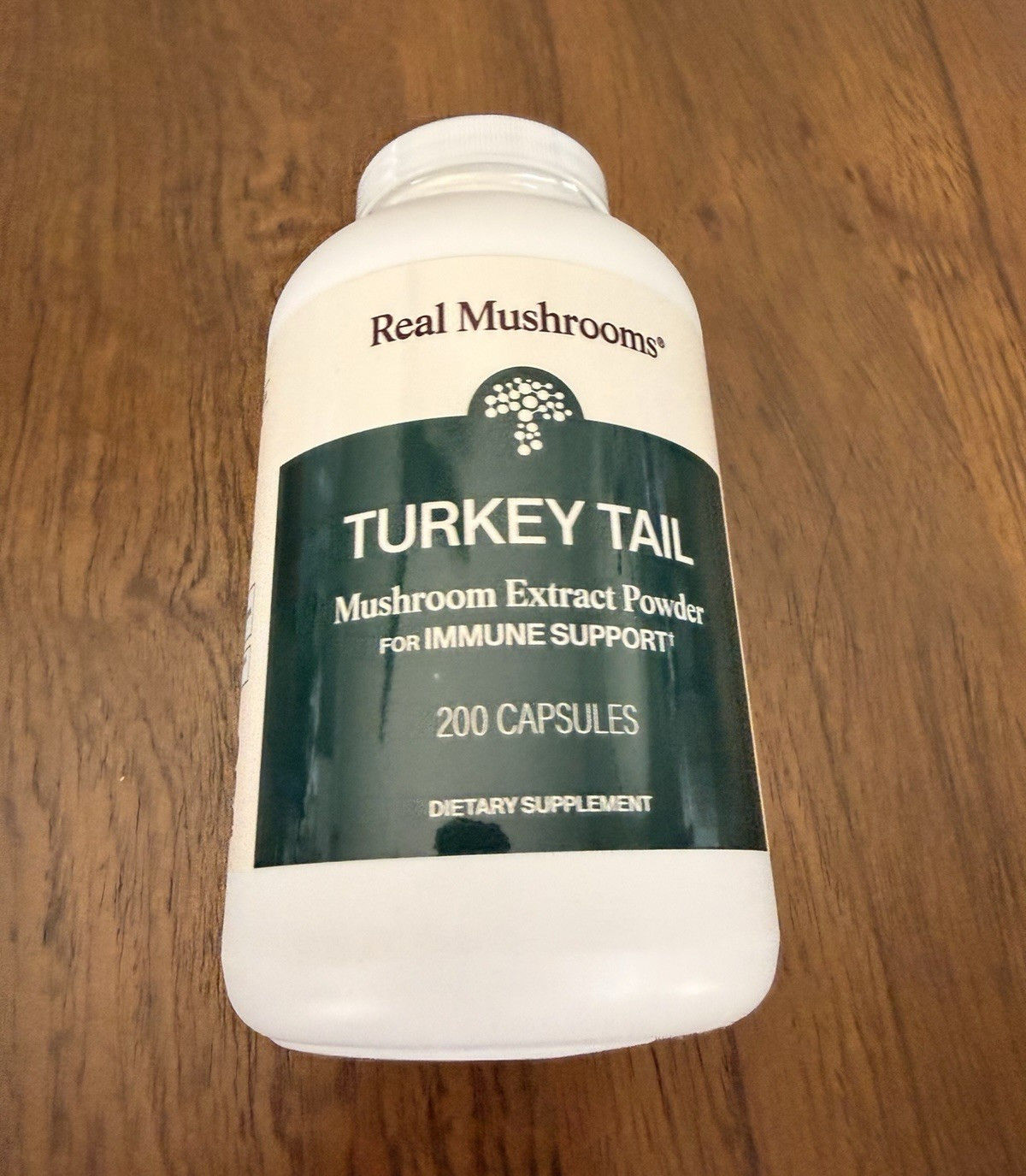 Real Mushrooms Turkey Tail Mushroom Extract Capsules 1000mg 200 ct Immune