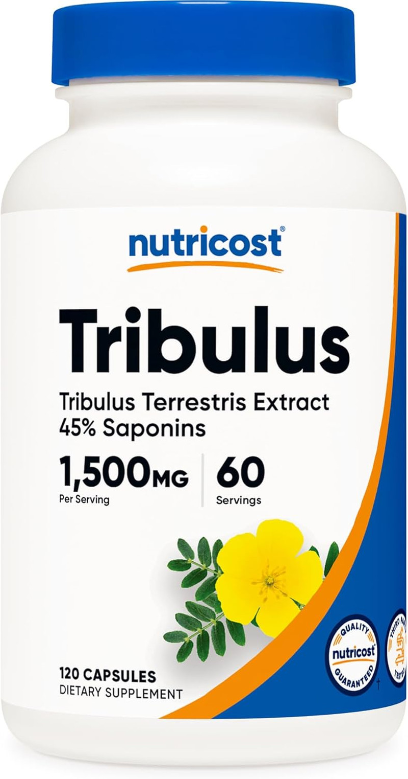 Tribulus Terrestris Extract 1500Mg, 120 Capsules – 60 Servings (750Mg per Cap),