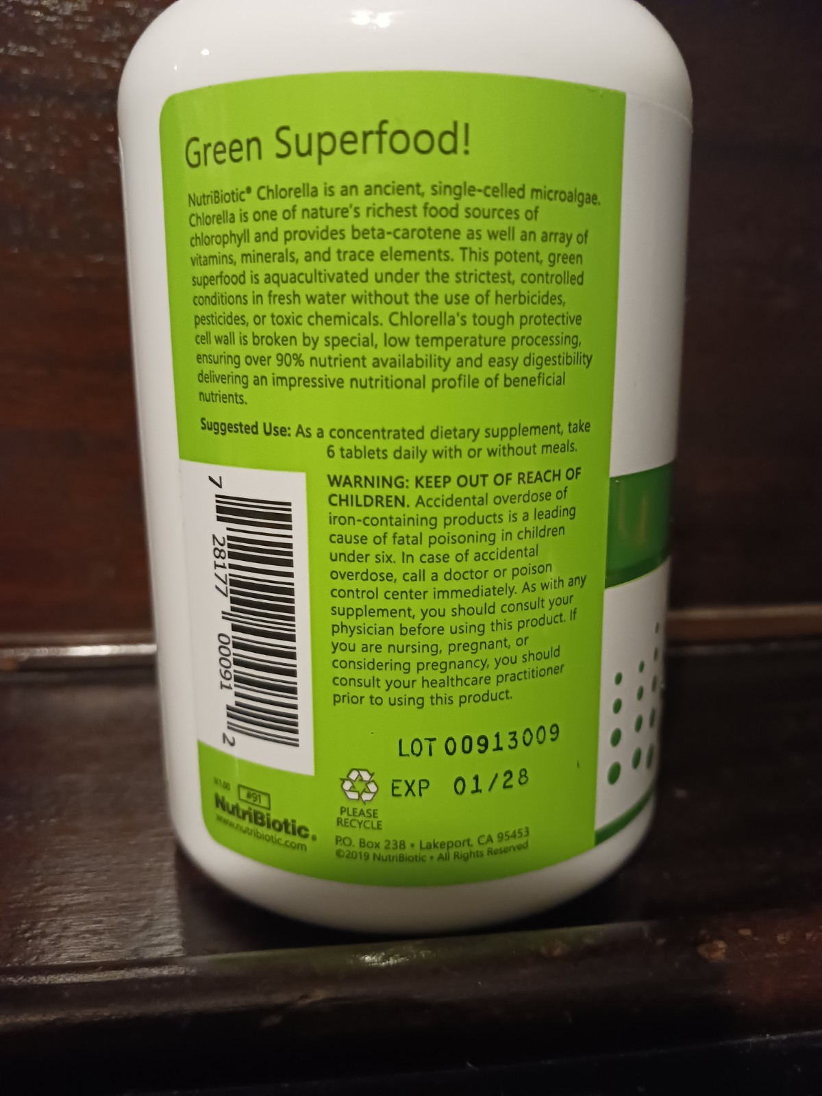 NutriBiotic Chlorella 300 Vegan Tablets Expires 1/2028 Dietary Supplement