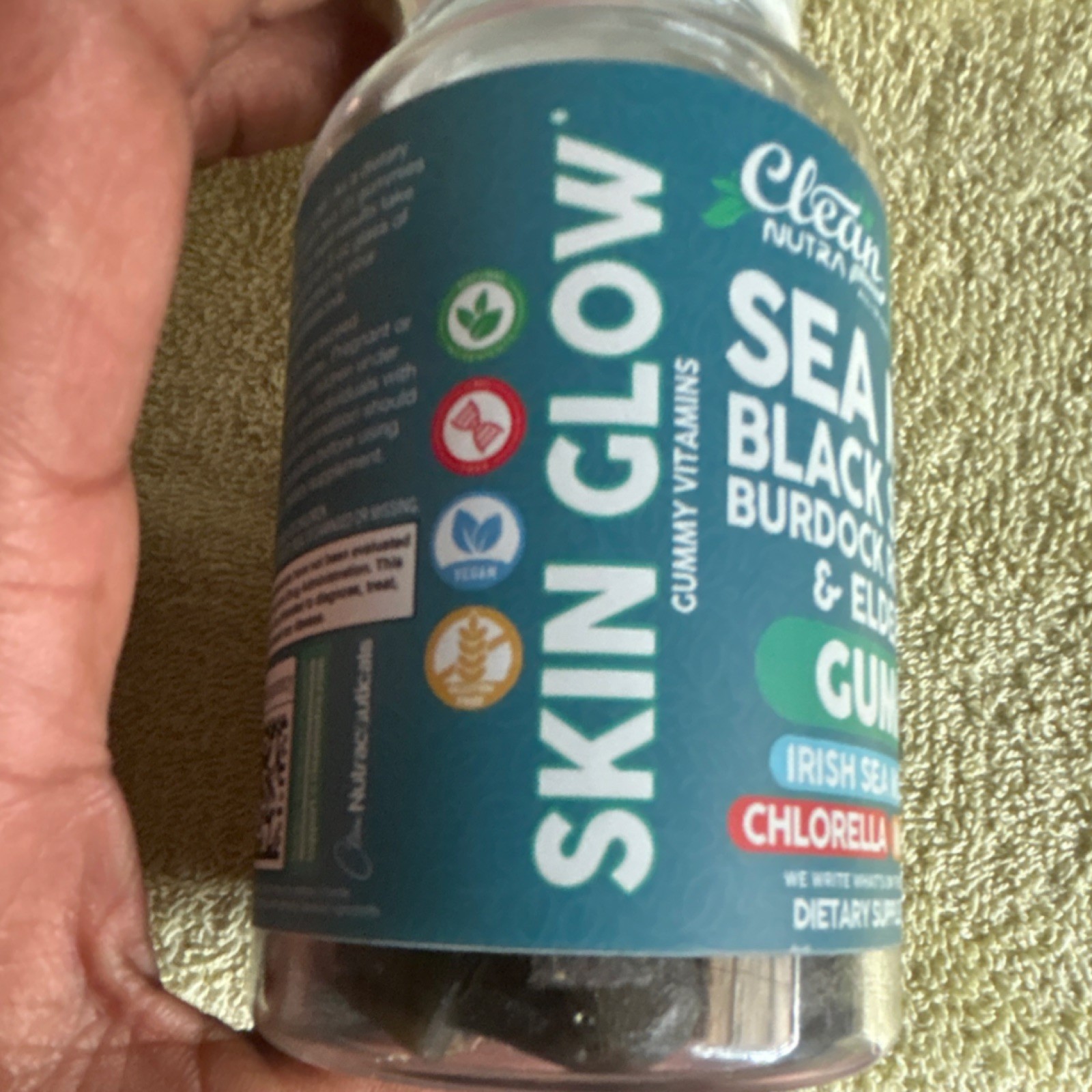 Clean Nutra Sea Moss Black Seed Oil Burdock Root Elderberry Gummies Vegan 60ct