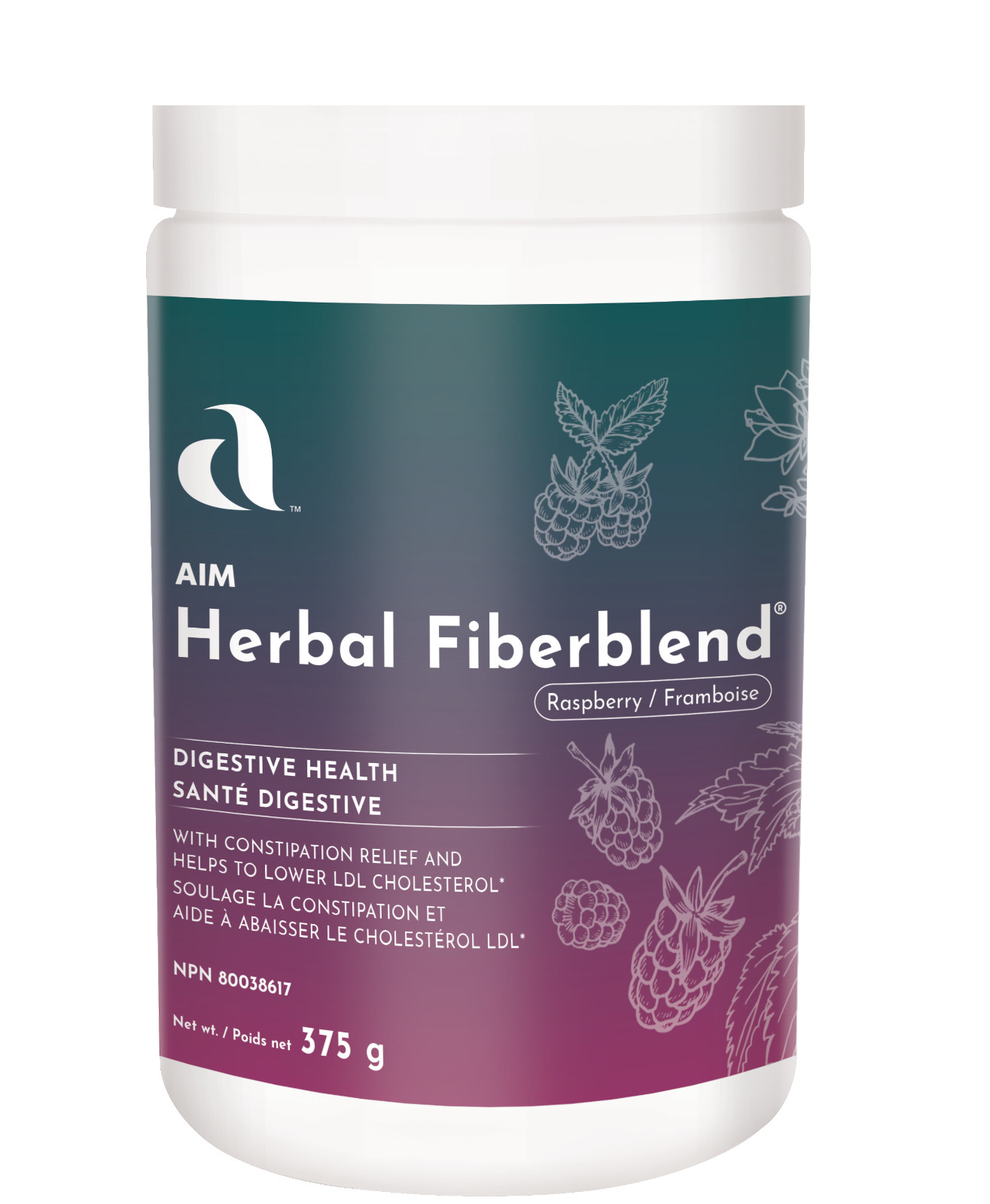 AIM Herbal Fiberblend Raspberry 375g Cleanse Detox Fiber 30 Day Supply
