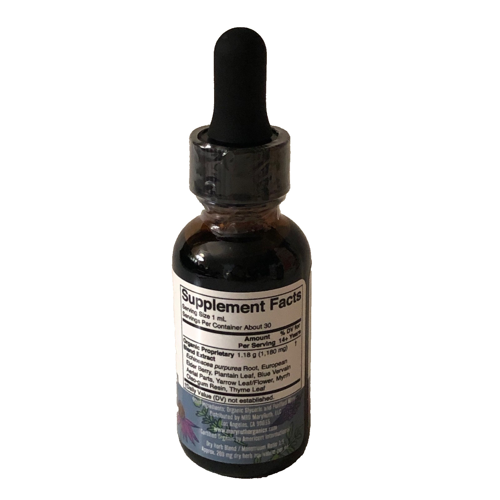 Mary Ruth Lymphatic Support Liquid Drops Organic Herbal Blend, 30 Servings