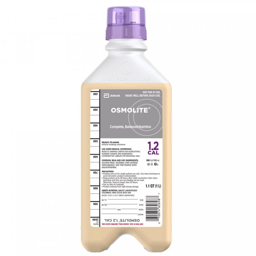 Abbott Osmolite 1.2 Cal Tube Feed Formula Adult 1200 Calories 33.8 oz. bottle 8
