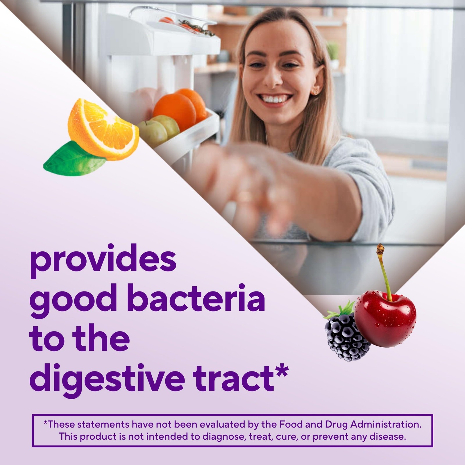 Vitafusion Fiber Well Probiotics Gummies For Adults 3G Fiber Per Serving For