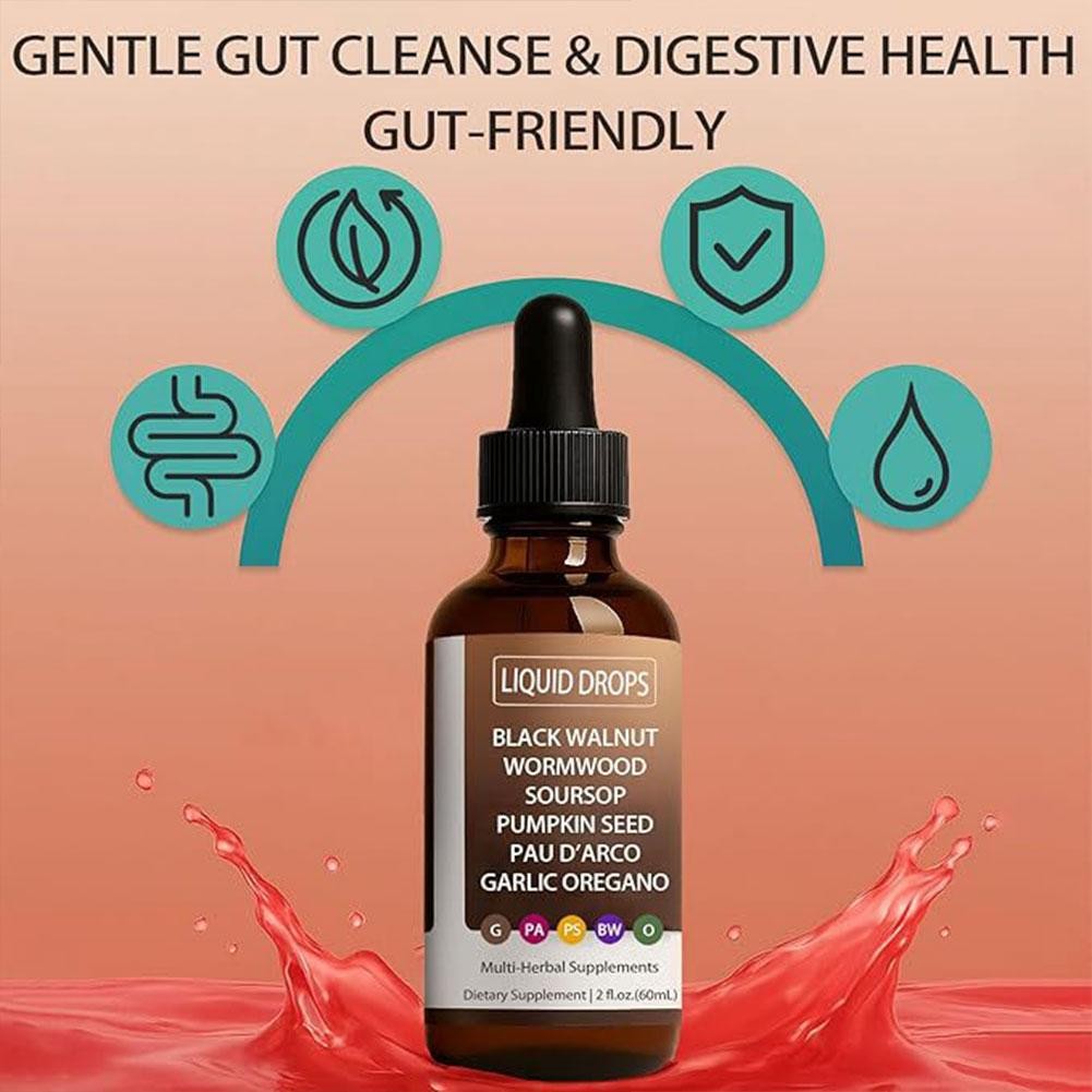 Black Walnut Wormwood Gut Cleanse Soursop, Featuring Pumpkin Seed, Garlic Orega