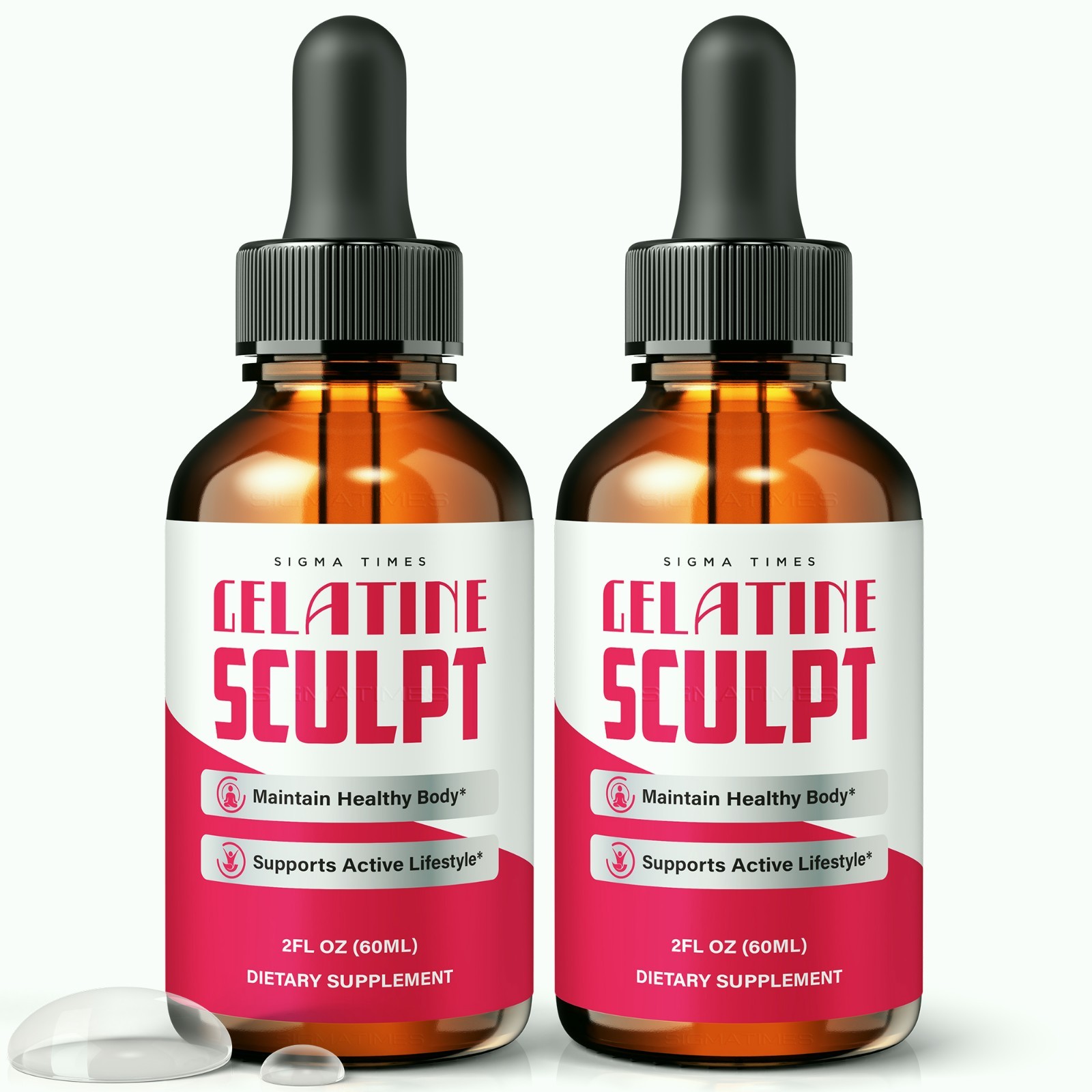 Gelatine Sculpt Drops, Natural Metabolism Support & Healthy Weight Loss – 2 Pack