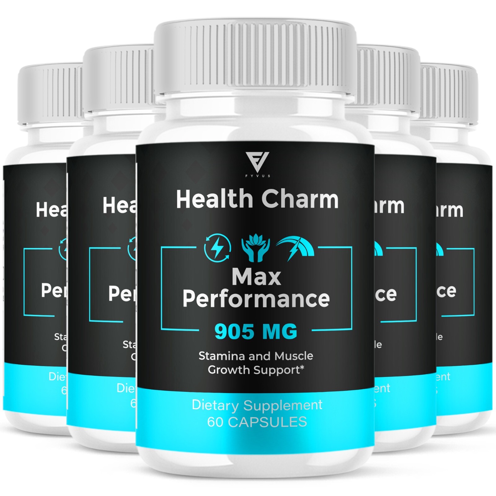 (5 Pack) Health Charm Capsules HealthCharm Maximum Strength Pills (300 Capsules)