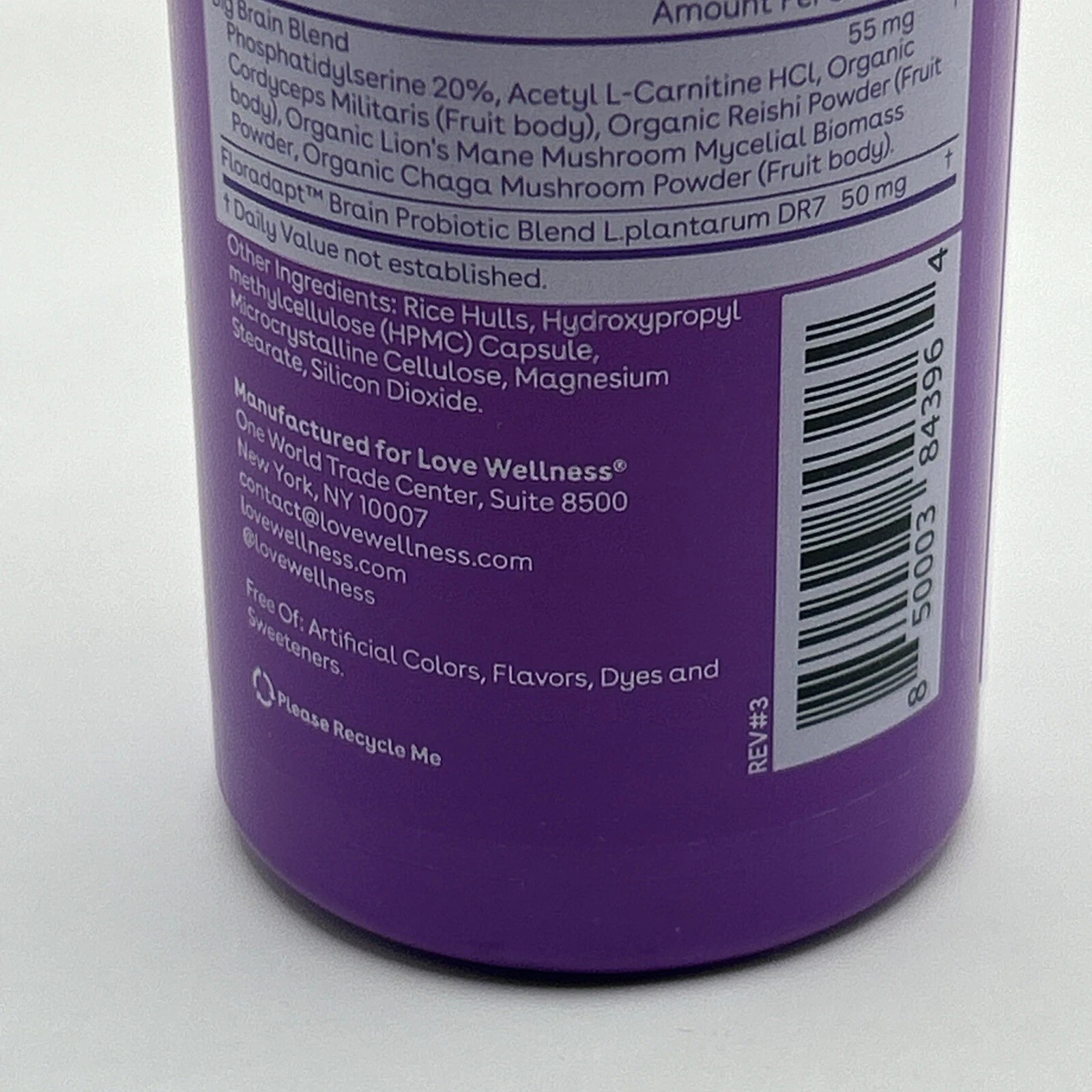 Love Wellness Big Brain Probiotics Nootropics Healthy Brain 30 Count Exp-01/2027