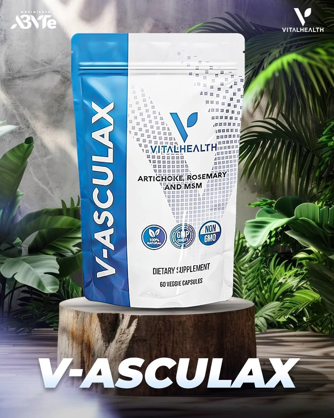 VitalHealth Artichoke Rosemary MSM Non-GMO 100% Natural Supplement 60 Capsules