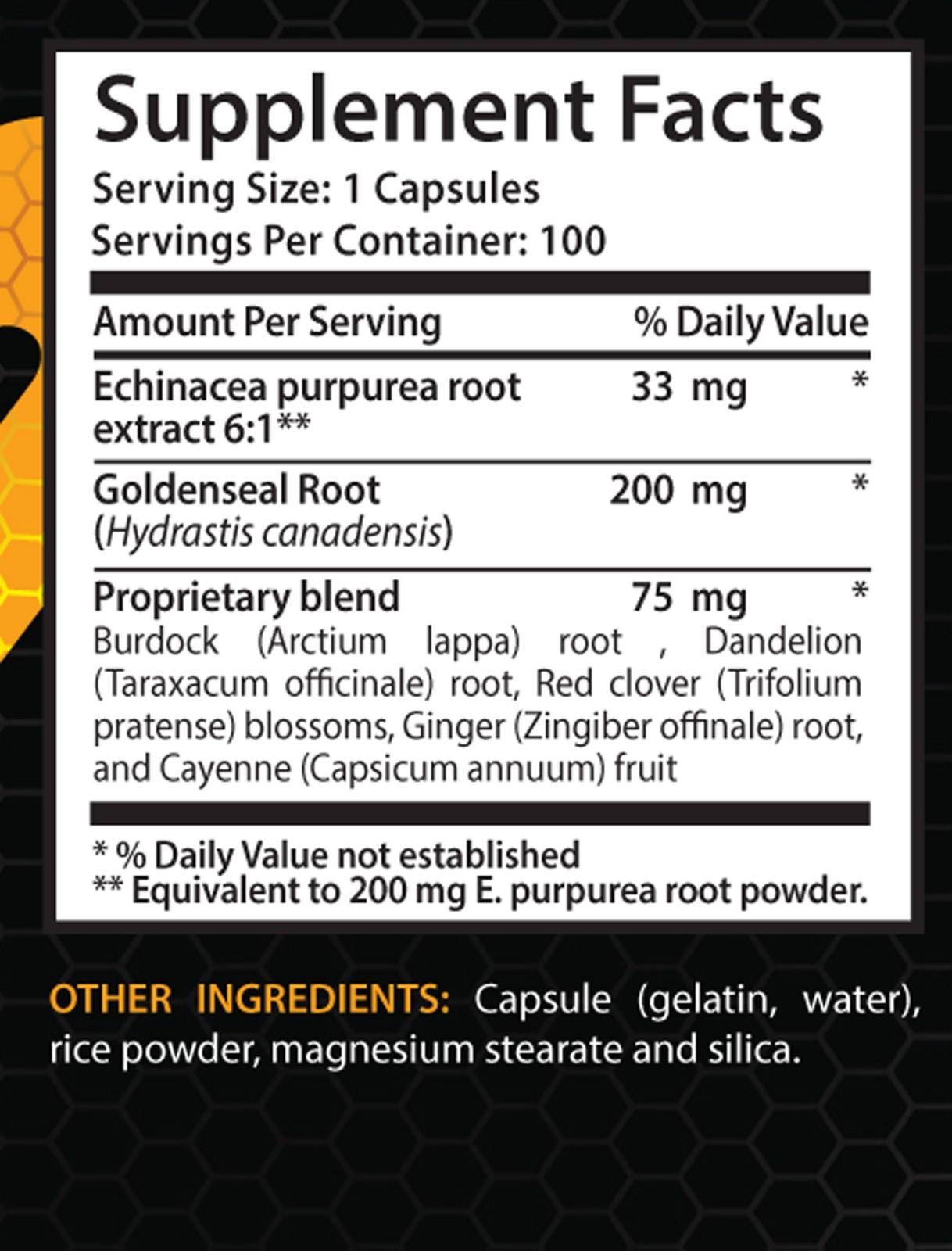 metabolism and energy booster – Echinacea & Goldensea – echinacea capsules 1B