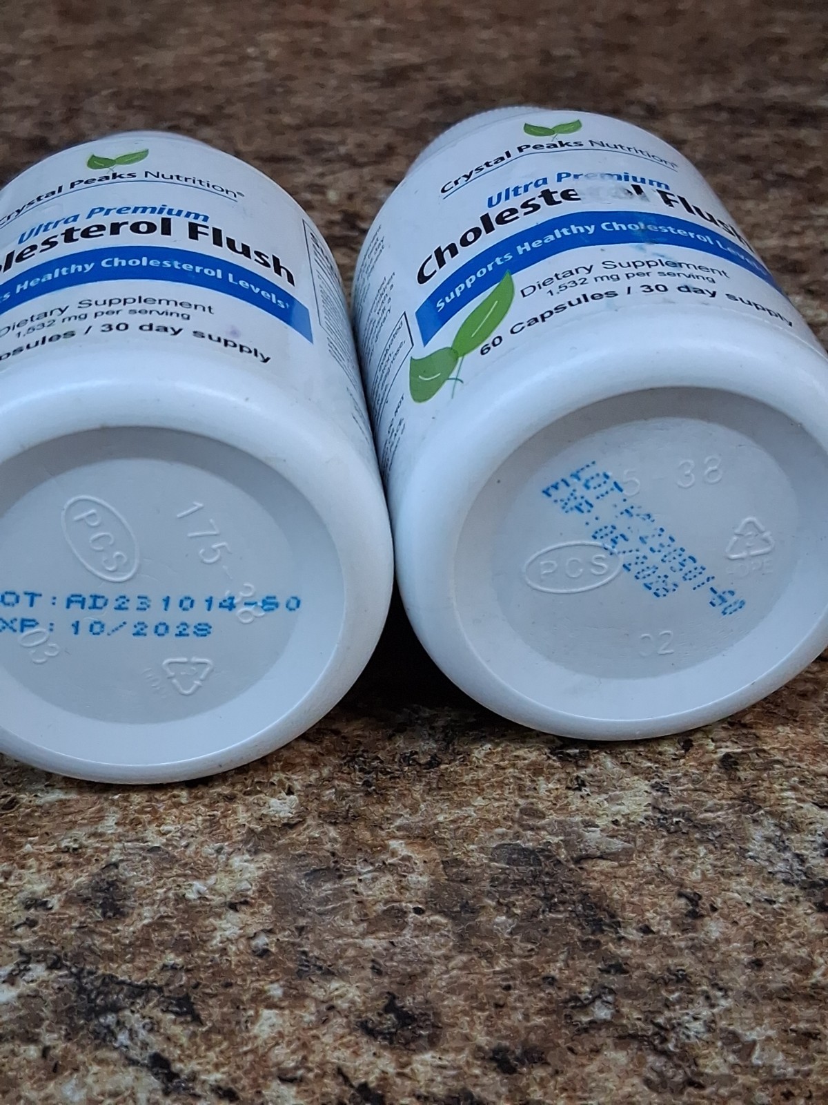 2 Pack CRYSTAL PEAKS NUTRITION Cholesterol Flush 120 Count Total