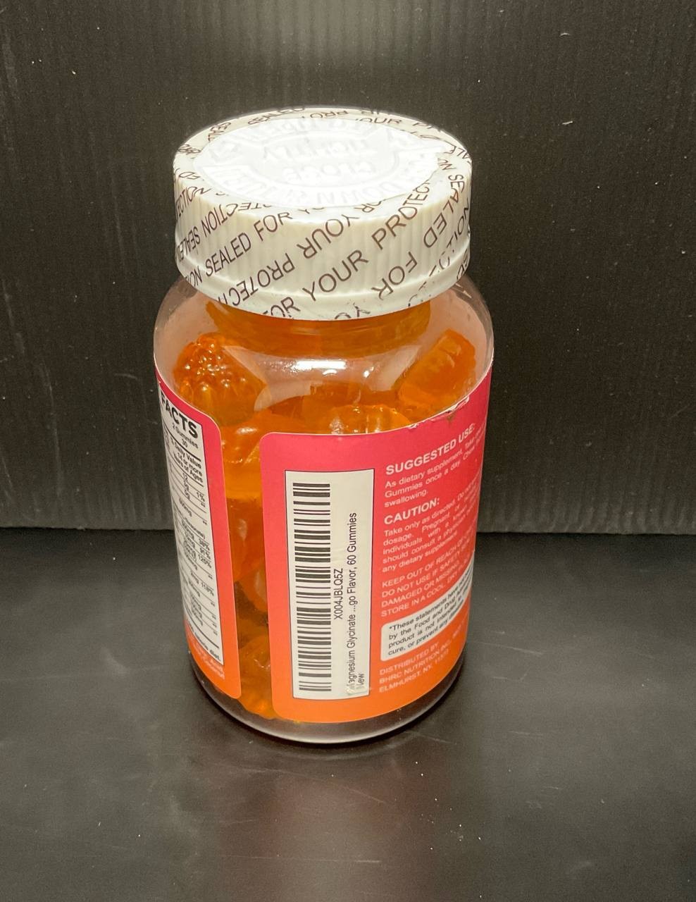 Dilib Sugar Free Kids Magnesium Gummies Peach Mango 60ct L-Theanine Vit D3 K2