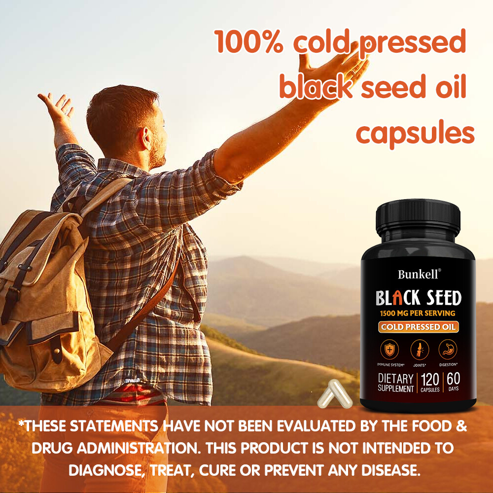 Black Seed Oil 1500mg – Antioxidant For Immune Support & Digestive Health