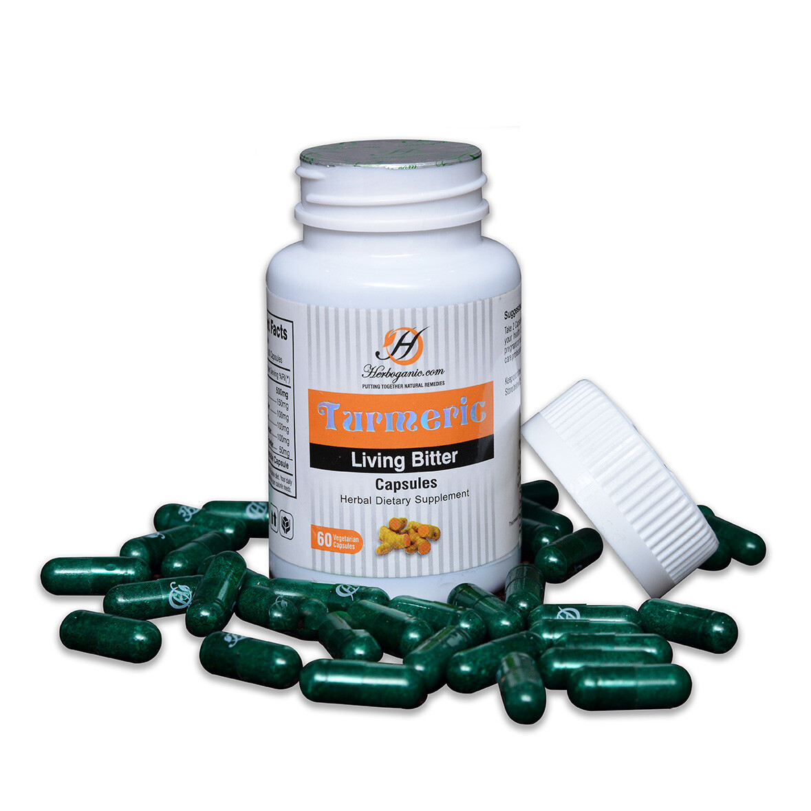 Turmeric Living Bitter Capsule,Joint pain relief Herbal Detox Capsules-Pack OF 1