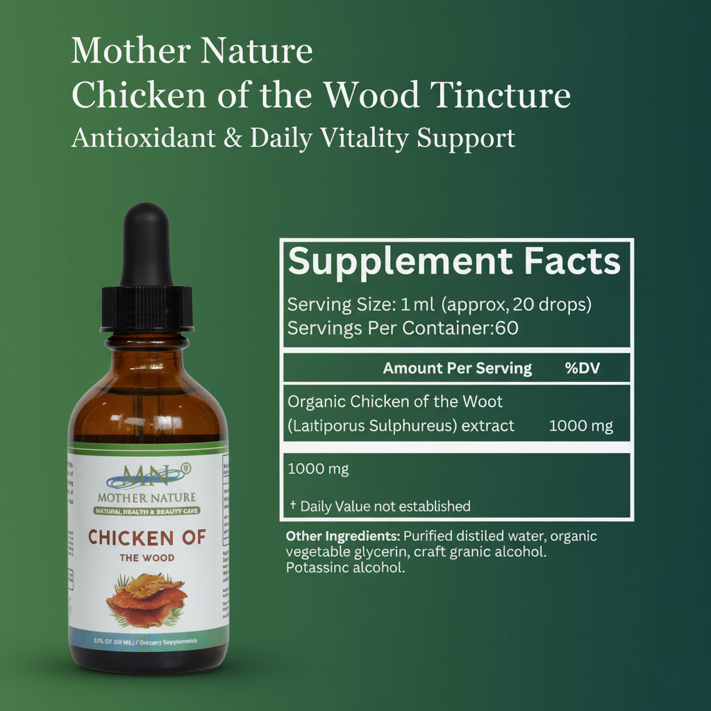 Chicken of the Woods Mushroom Extract Liquid Drops 2oz Immune Digestive Support